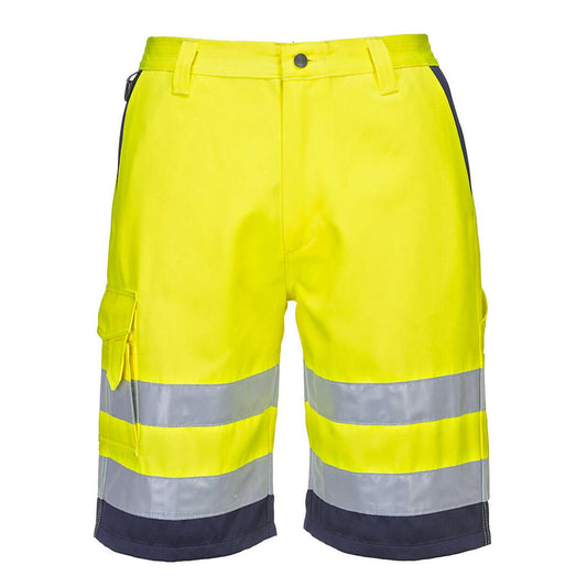 Portwest Korte Broeken L043 geel-marineblauw(YN)