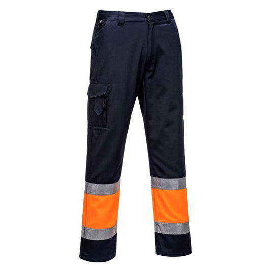 Portwest Broeken L049 oranje-marineblauw(ON)