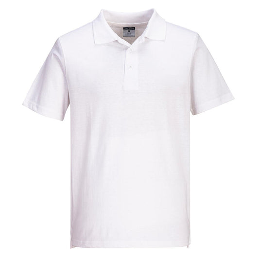 Portwest Corporate Casuals Jersey Poloshirt L210 lichtgewicht (48 stuks per doos) wit(WH)