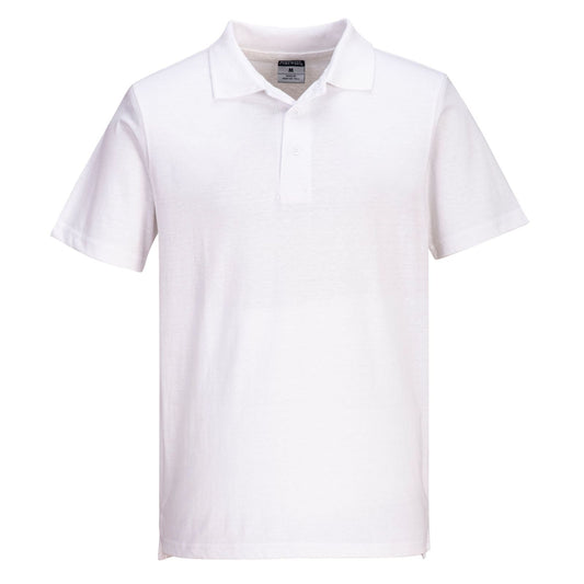 Portwest Corporate Casuals Jersey Poloshirt L210 lichtgewicht (48 stuks per doos) wit(WH)