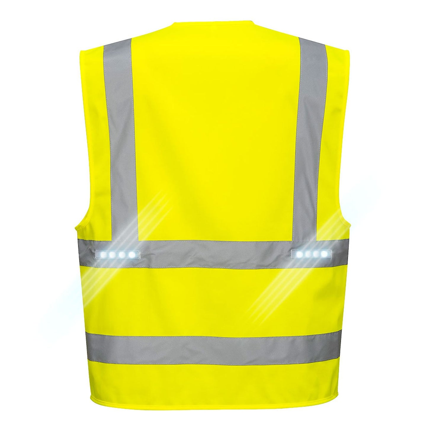 Portwest LED Hoge zichtbaarheid Veiligheidsvest L470 Vega LED geel(YE)