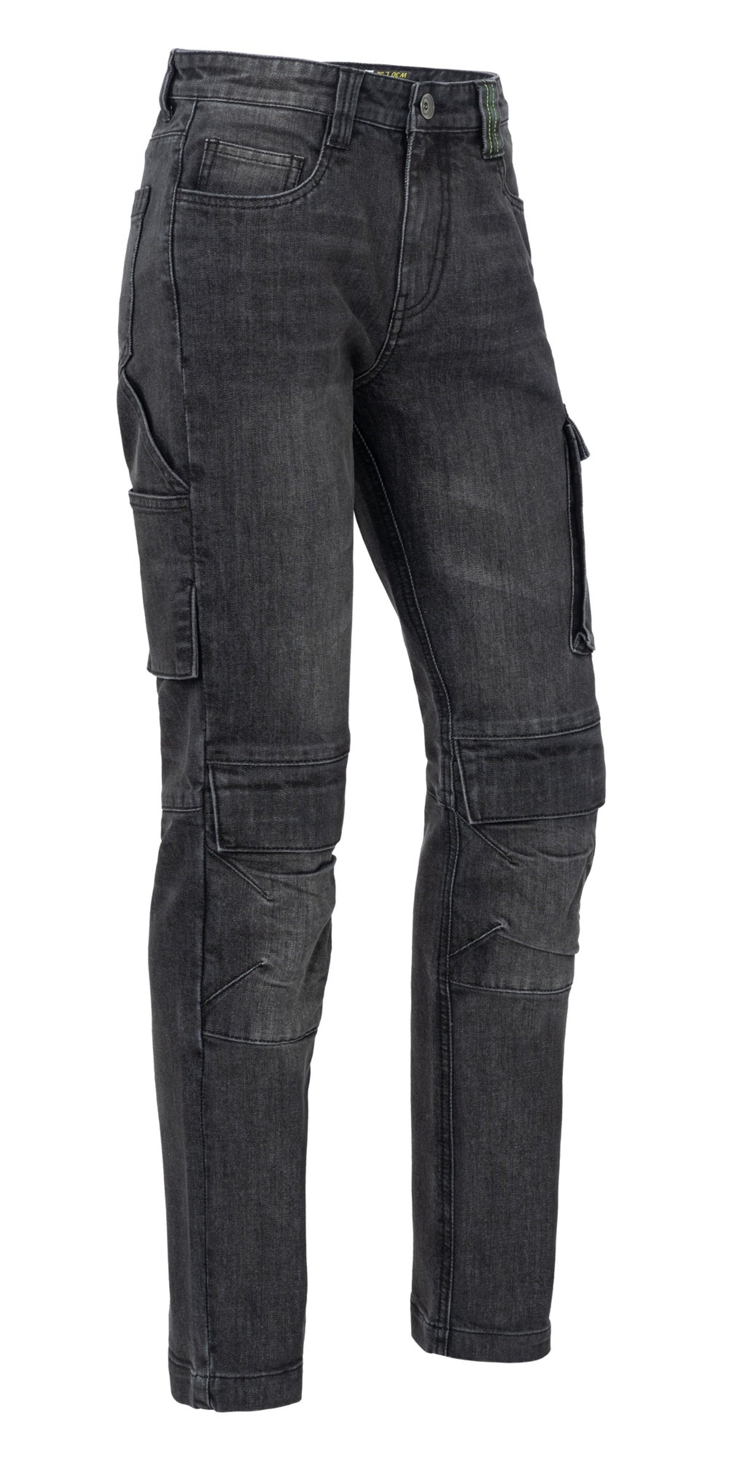 Brams Paris Never out of stock Jeans Werkbroeken Lara X35 OCS GRS black stretch denim zwart-grijs(001)