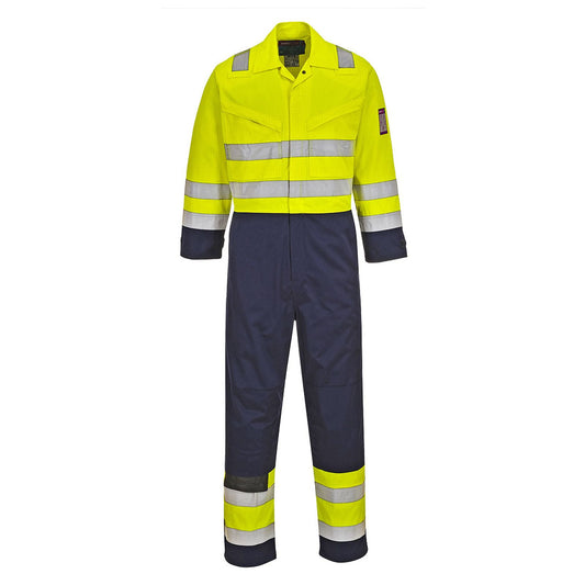 Portwest Modaflame Overalls MV28 HiVis geel-marineblauw(YN)