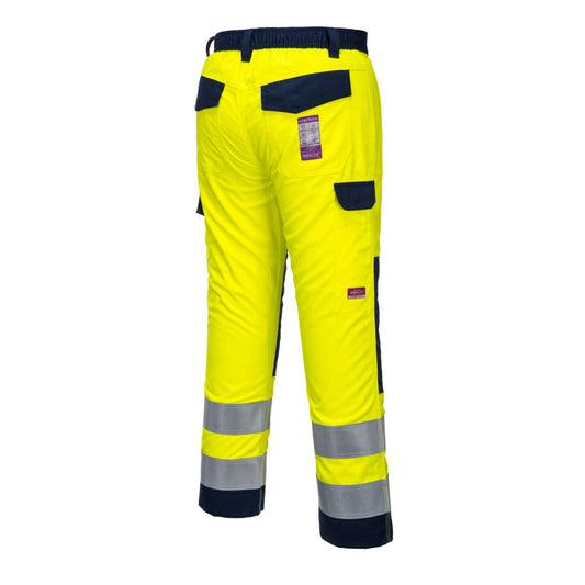 Portwest Broeken MV46 geel-marineblauw(YN)