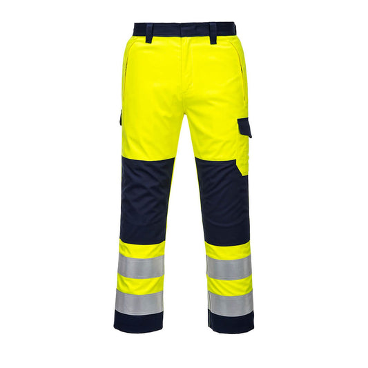 Portwest Broeken MV46 geel-marineblauw(YN)