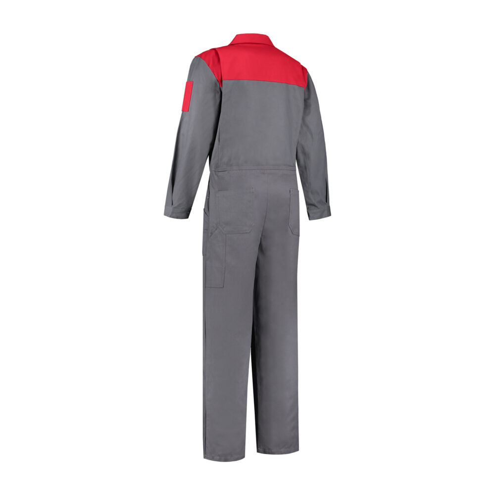 Noname Overalls OVK2KL Drukknopen Katoen grijs-rood(GRRO)