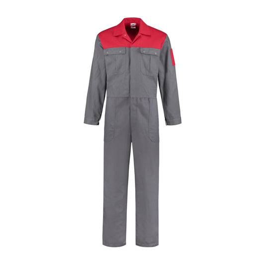 Noname Overalls OVK2KL Drukknopen Katoen grijs-rood(GRRO)
