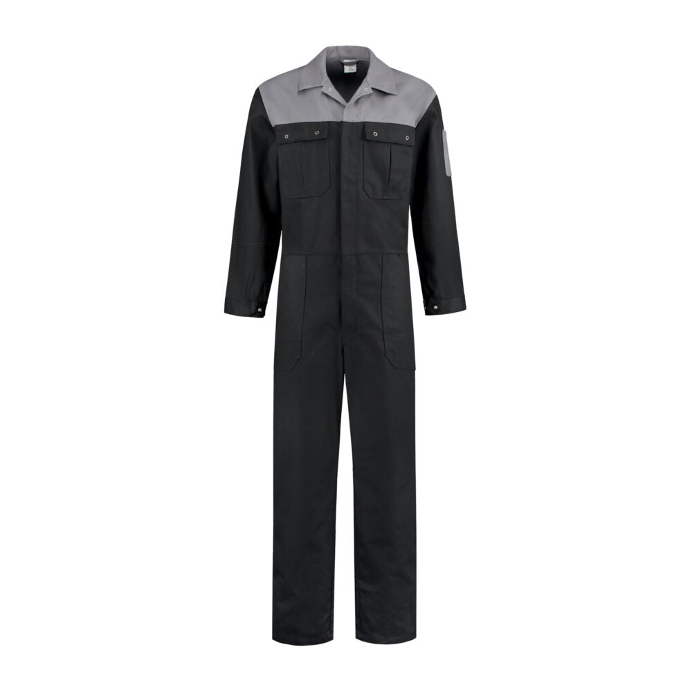 Noname Overalls OVK2KL Drukknopen Katoen zwart-grijs(ZWGR)
