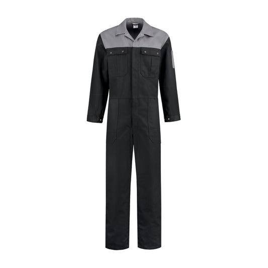 Noname Overalls OVK2KL Drukknopen Katoen zwart-grijs(ZWGR)