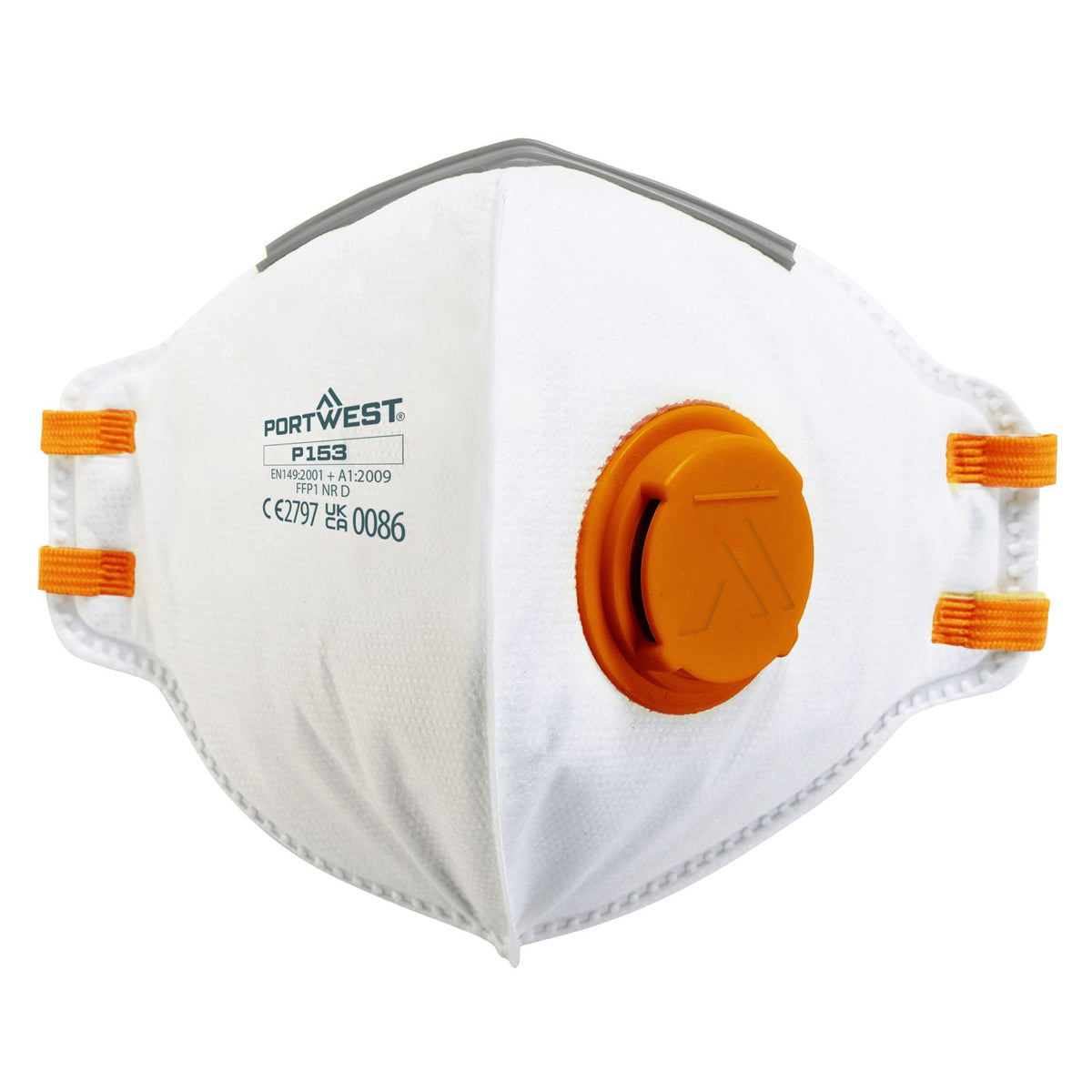 Portwest Disposable Masker FFP1 Masker P153 Dolomite FFP1 Platgevouwen (PK20) wit(WH)