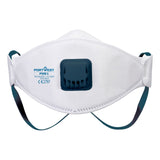 Portwest FFP2 Disposable Maskers Mondmasker P261 Trifold FFP2 dolomite gevouwen (Pk 10) wit(WH)