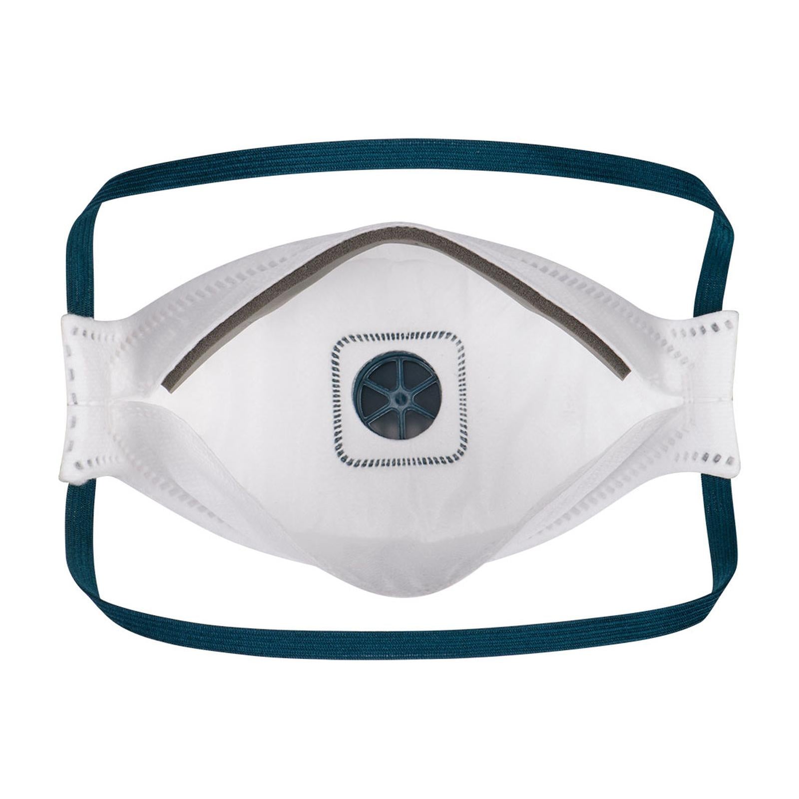 Portwest FFP2 Disposable Maskers Mondmasker P261 Trifold FFP2 dolomite gevouwen (Pk 10) wit(WH)
