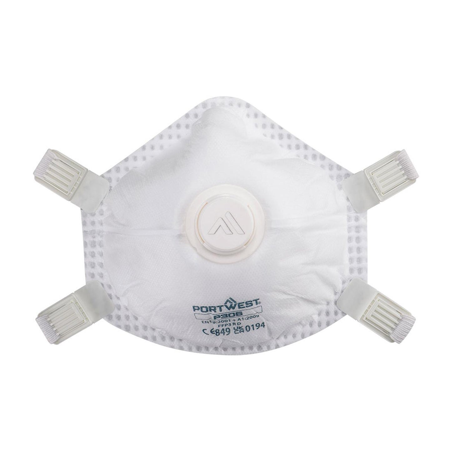Portwest Disposable Ultimate mondmasker P306 ventiel herbruikbaar FFP3 (5pk) wit(WH)