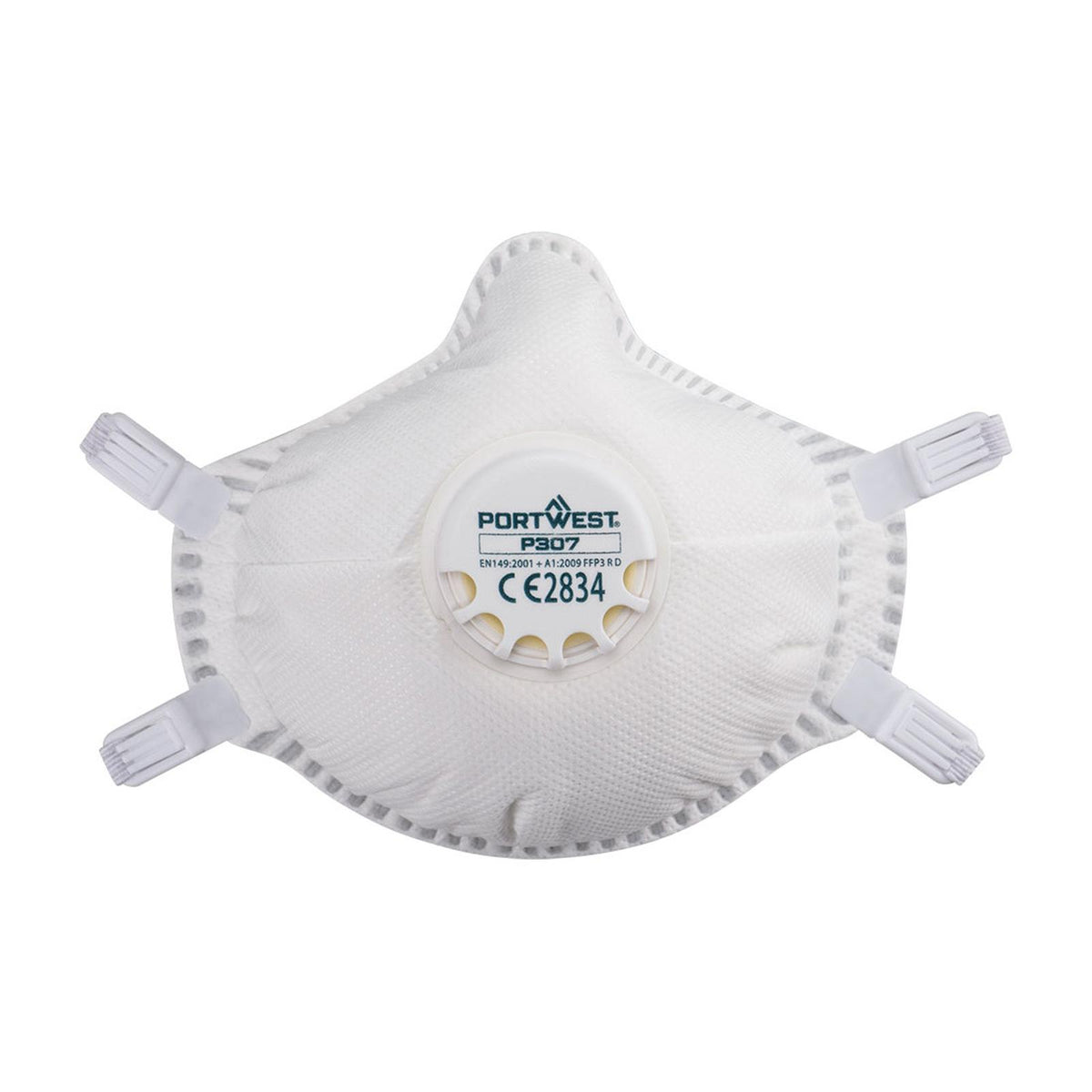Portwest Disposable Maskers FFP3 Mondmasker P307 FFP3 Ultimate herbruikbaar compact wit(WH)