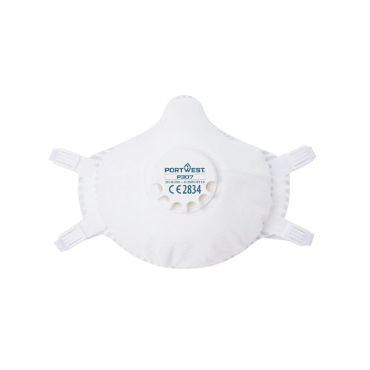 Portwest Disposable Maskers FFP3 Mondmasker P307 FFP3 Ultimate herbruikbaar compact wit(WH)