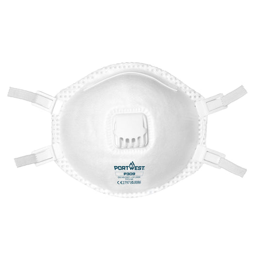 Portwest Disposable Masker FFP3 Mondmasker P309 FFP3 Ventiel - Blister Pack (2) wit(WH)
