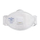 Portwest FFP3 Disposable Maskers Mondmasker P361 Trifold FFP2 dolomiet gevouwen ventiel (Pk 10) wit(WH)