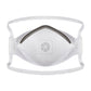 Portwest FFP3 Disposable Maskers Mondmasker P361 Trifold FFP2 dolomiet gevouwen ventiel (Pk 10) wit(WH)