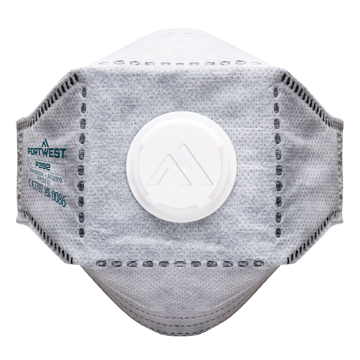 Portwest Disposable EAGLE mondmasker P392 koolstof gevouwen plat FFP3 (Pk10) wit(WH)