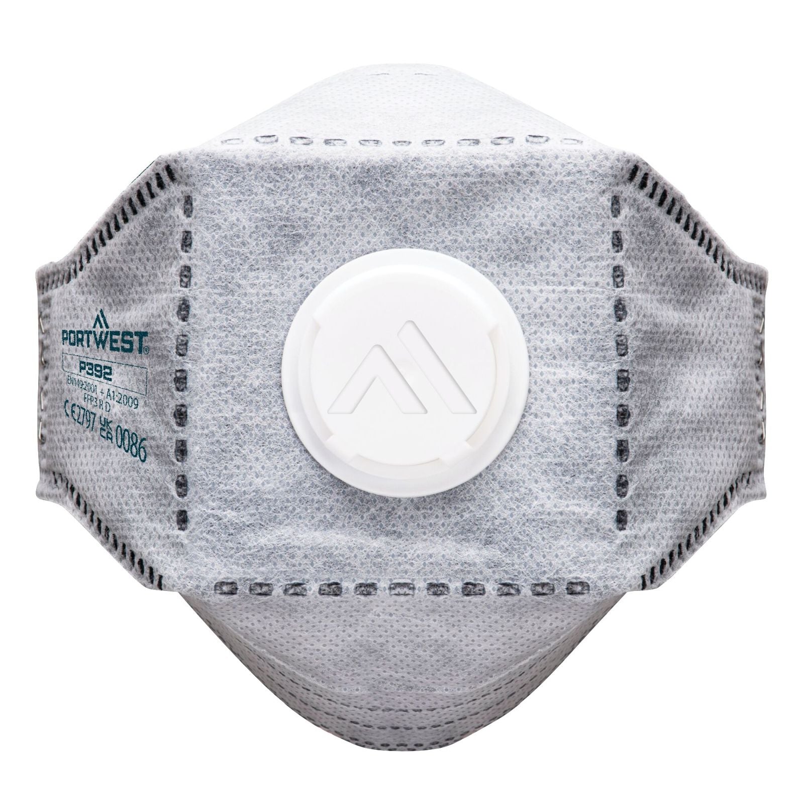 Portwest Disposable EAGLE mondmasker P392 koolstof gevouwen plat FFP3 (Pk10) wit(WH)