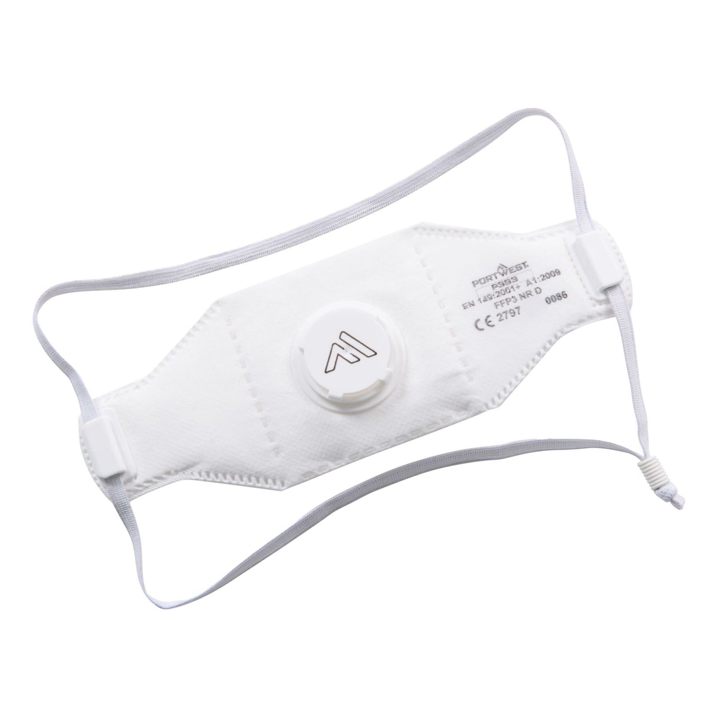 Portwest FFP3 Disposable Maskers Mondmasker P393 Eagle Pro FFP3 Dolomiet gevouwen (pk 10) wit(WH)