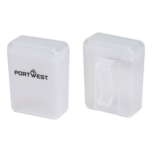 Portwest Gehoorbescherming Opbergdoosje oordoppen PA09 (50-pack) wit(WH)