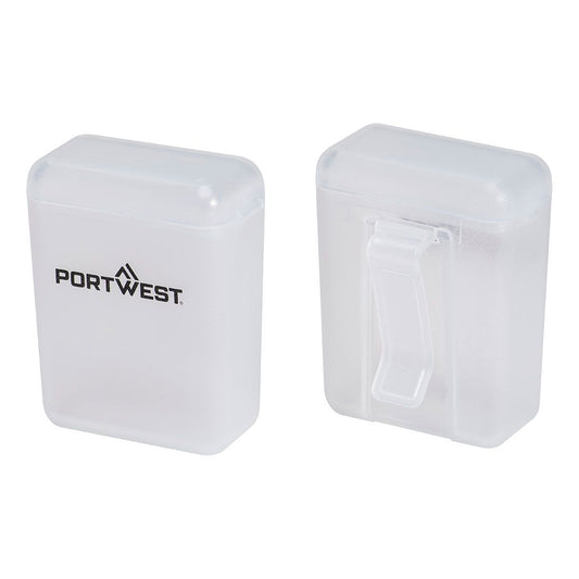 Portwest Gehoorbescherming Opbergdoosje oordoppen PA09 (50-pack) wit(WH)