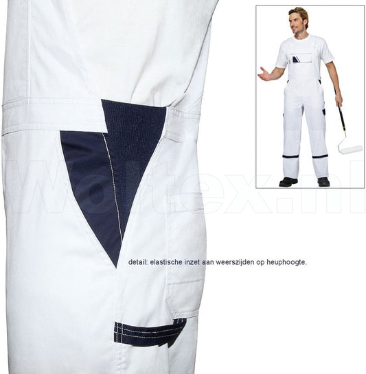 PKA Am. Overalls Praktika ELLH26 wit-donkerblauw(W)