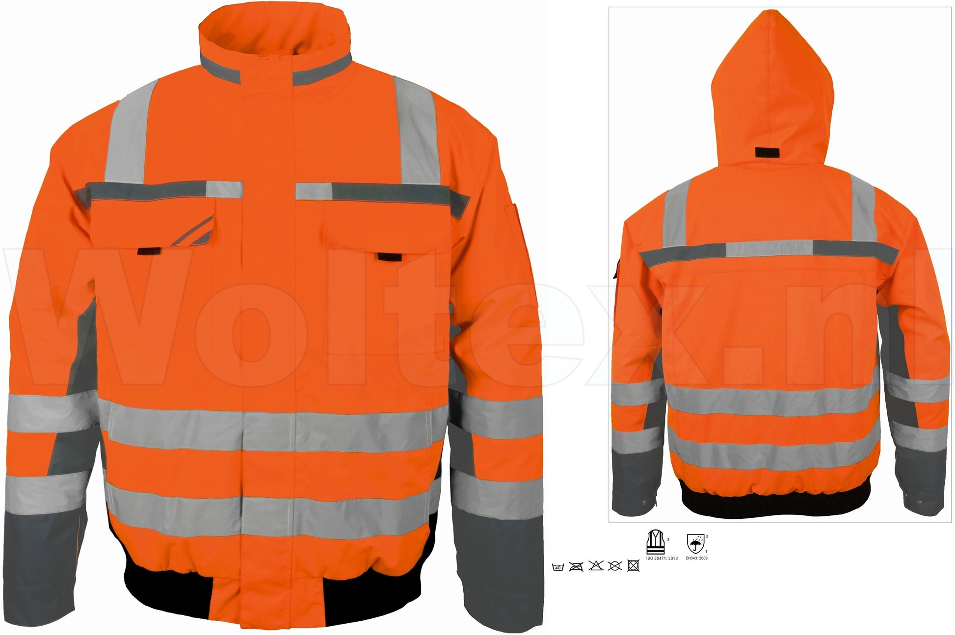PKA Jassen WIPJ HiVis fluo oranje-grijs(O)
