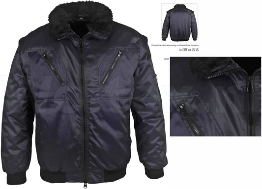 PKA Jassen PJ4in1 Uitneembaar vest-mouwen donkerblauw