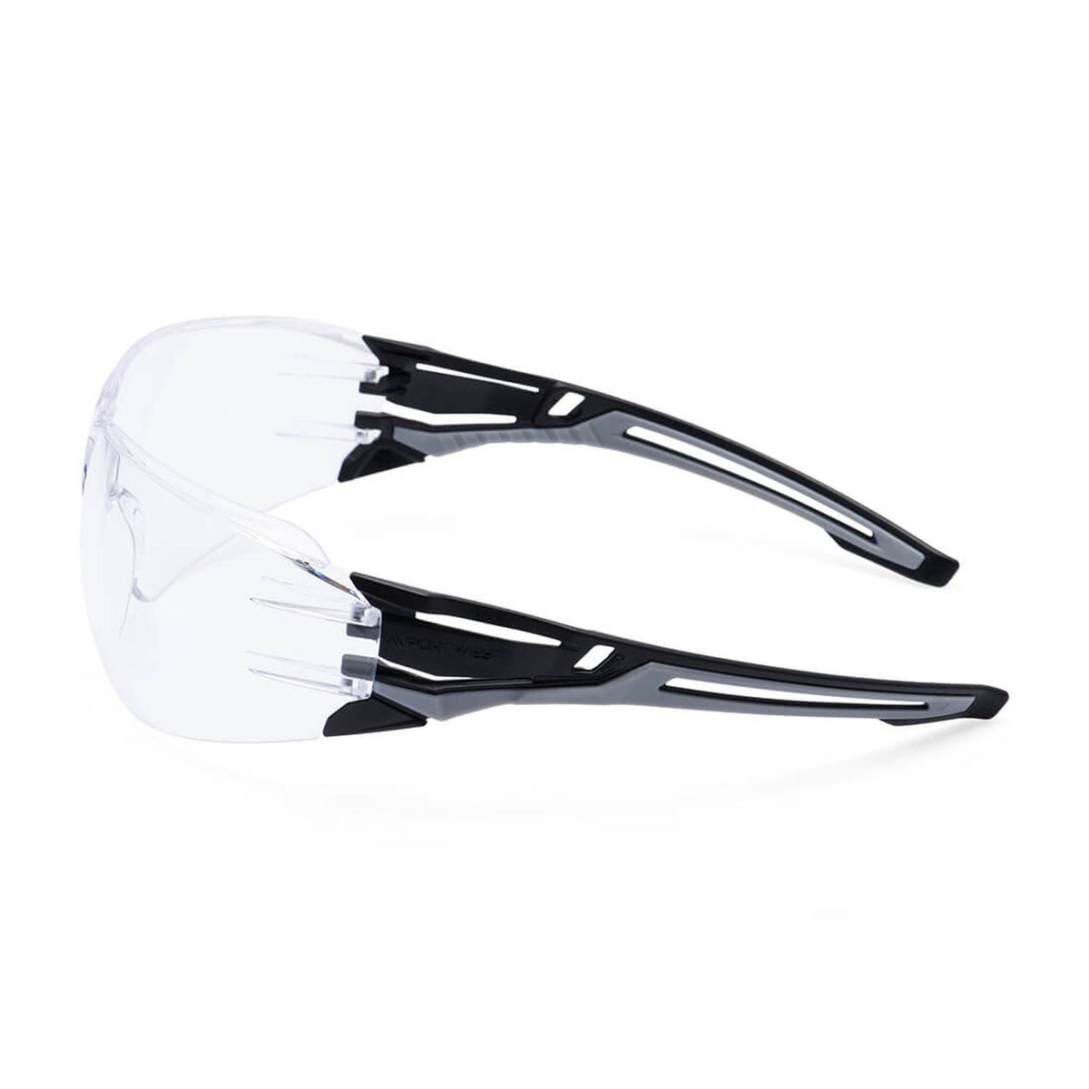 Portwest Oogbescherming Veiligheidsbril PR01 antraciet Wraparound blank(CL)