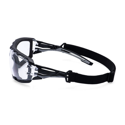 Portwest Oogbescherming Veiligheidsbril PR02 Antraciet Wraparound Plus blank(CL)
