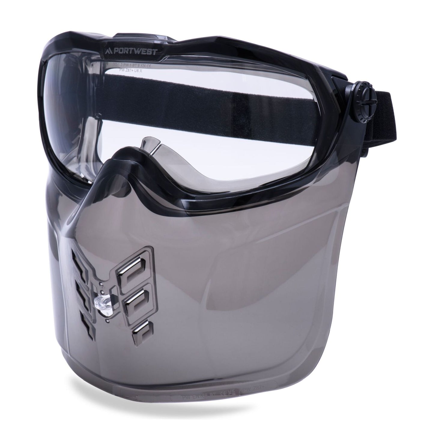 Portwest PBMs Oogbescherming Veiligheidsbril PS22 Ultraveilig kinbescherming gezichtsbescherming blank(CL)