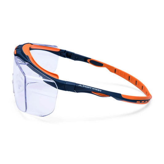 Portwest PBMs Oogbescherming Veiligheidsbril PS24 Peak OTG helder(CL)