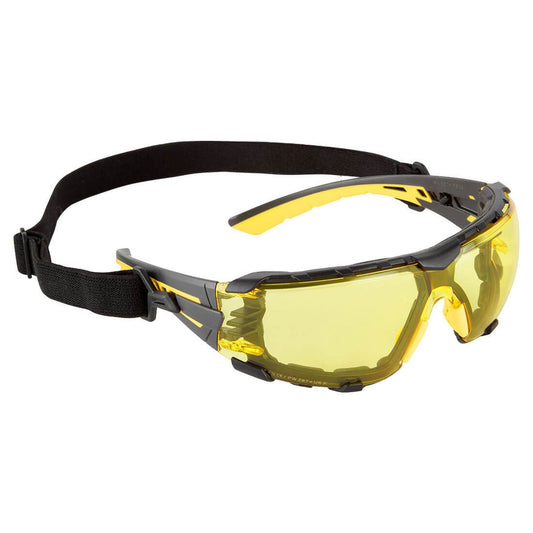 Portwest Oogbescherming PBMs Veiligheidsbril PS28 Tech Look Lite KN ambergeel(AM)