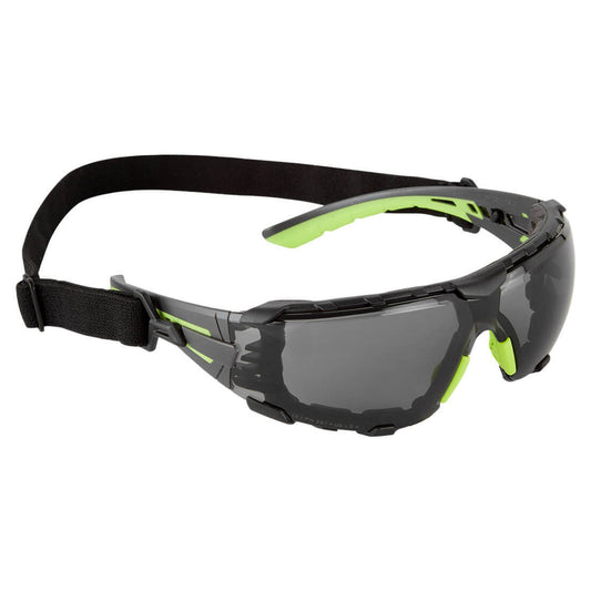 Portwest Oogbescherming PBMs Veiligheidsbril PS28 Tech Look Lite KN donkergrijs(SK)