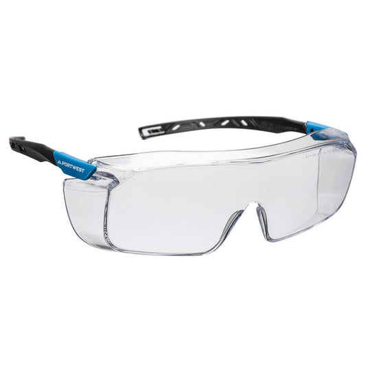 Portwest Oogbescherming PBMs Veiligheidsbril PS31 Top OTG blank(CL)