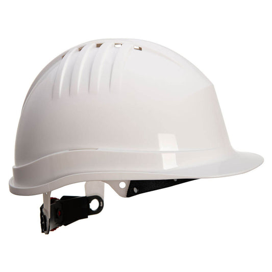 Portwest PBMs Hoofdbescherming Veiligheidshelm PS62 Expertline  draaiknop wit(WH)