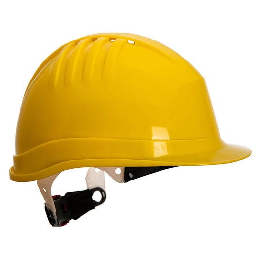 Portwest PBMs Hoofdbescherming Veiligheidshelm PS62 Expertline  draaiknop geel(YE)