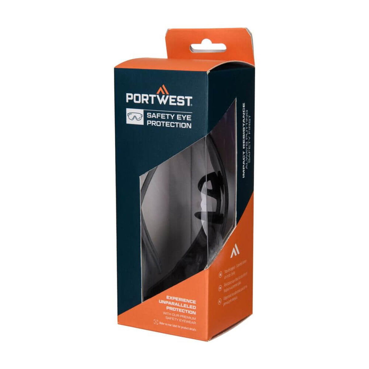 Portwest Veiligheidsbril PT01 Sporty Shield blauw gespiegeld(BM)
