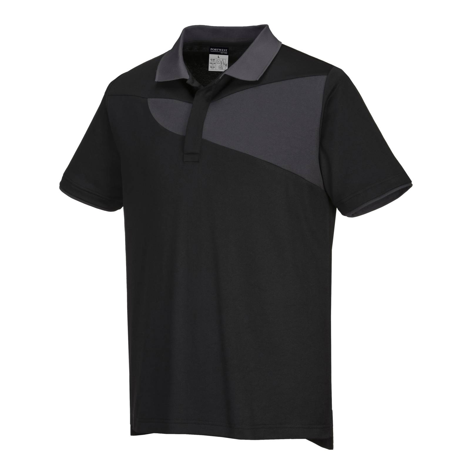 Portwest Shirts PW210 zwart-zoomgrijs(BZ)
