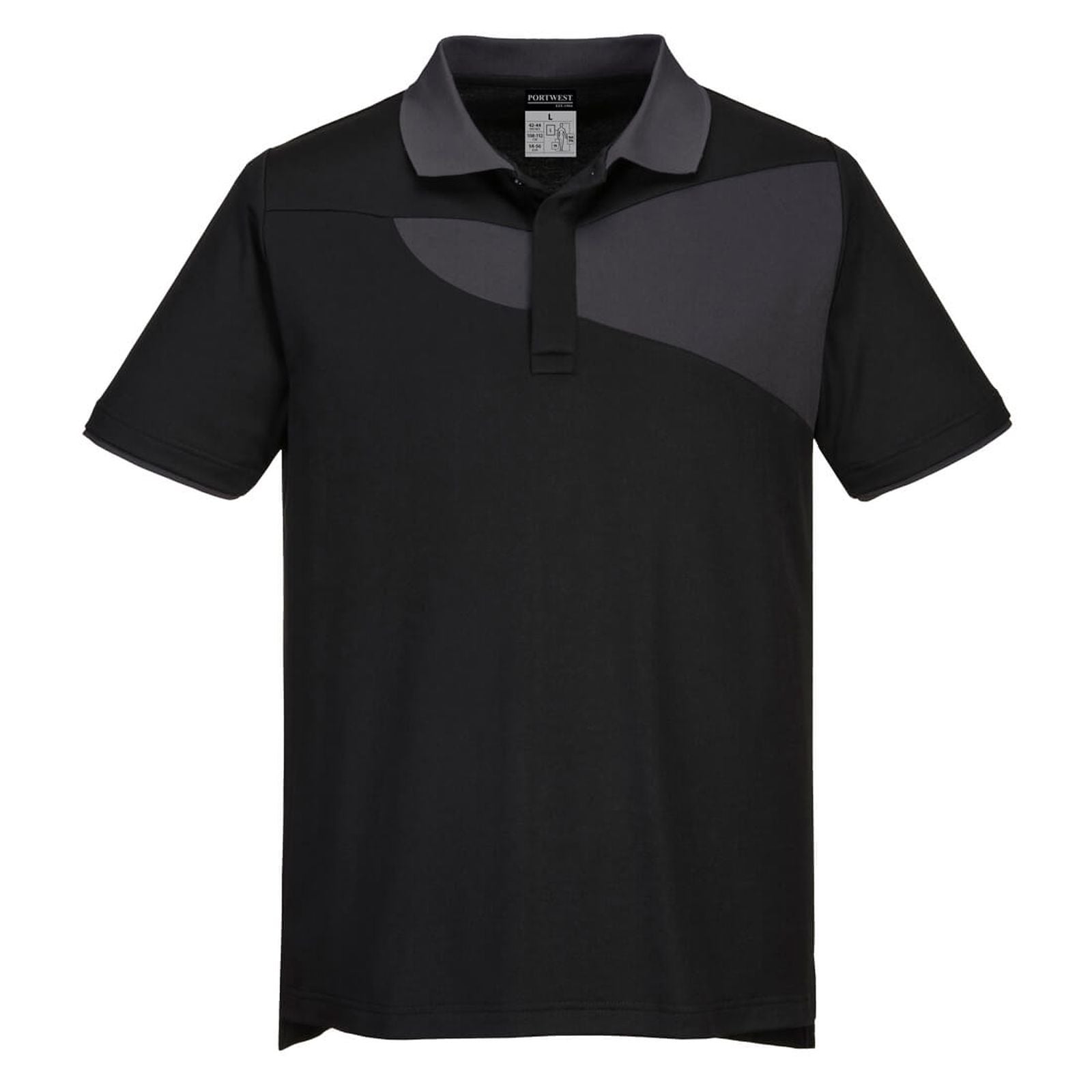Portwest Shirts PW210 zwart-zoomgrijs(BZ)