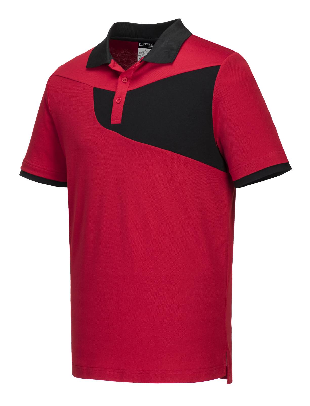 Portwest Polo's PW210 rood-zwart(RB)