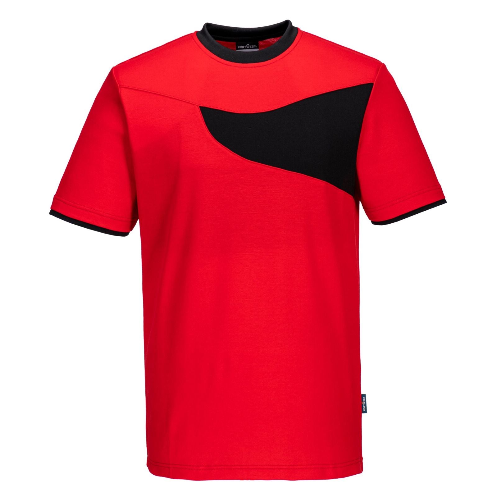 Portwest Shirts PW211 rood-zwart(RB)