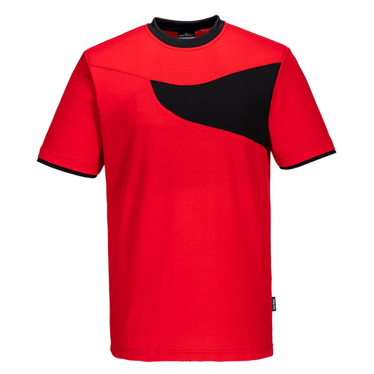 Portwest Shirts PW211 rood-zwart(RB)