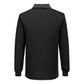 Portwest PW2 Corporate Casuals Poloshirt PW218 Cotton Comfort L/S zwart-zoomgrijs(BZ)