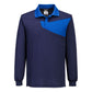 Portwest PW2 Corporate Casuals Poloshirt PW218 Cotton Comfort L/S marineblauw-koningsblauw(NR)