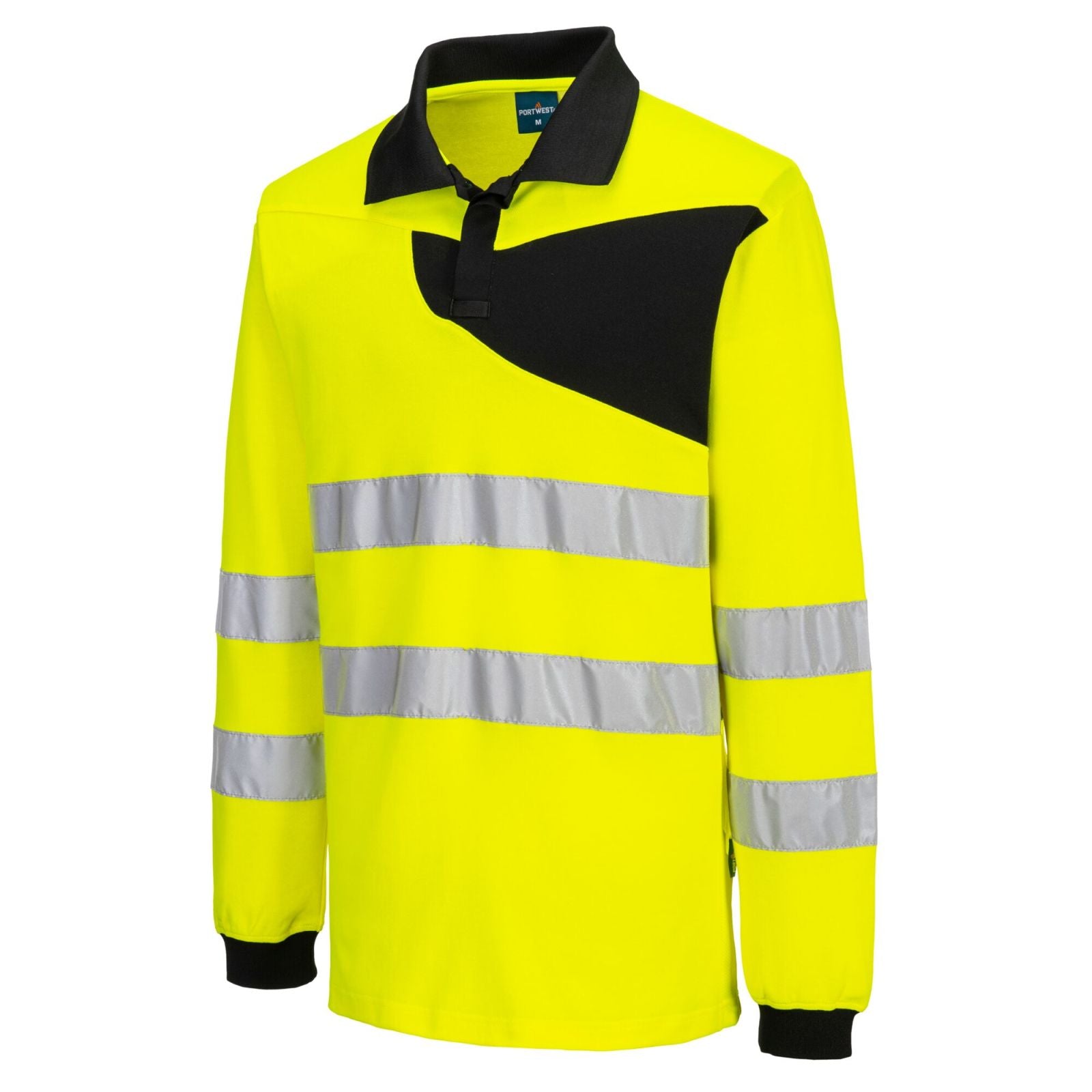 Portwest PW2 Hoge zichtbaarheid Poloshirt PW220 HiVis L/M geel-zwart(YB)