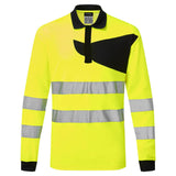 Portwest PW2 Hoge zichtbaarheid Poloshirt PW220 HiVis L/M geel-zwart(YB)
