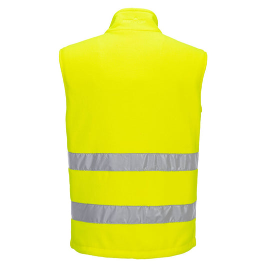 Portwest PW2 Hoge zichtbaarheid Bodywarmer PW231 HiVis fleece geel-zwart(YB)